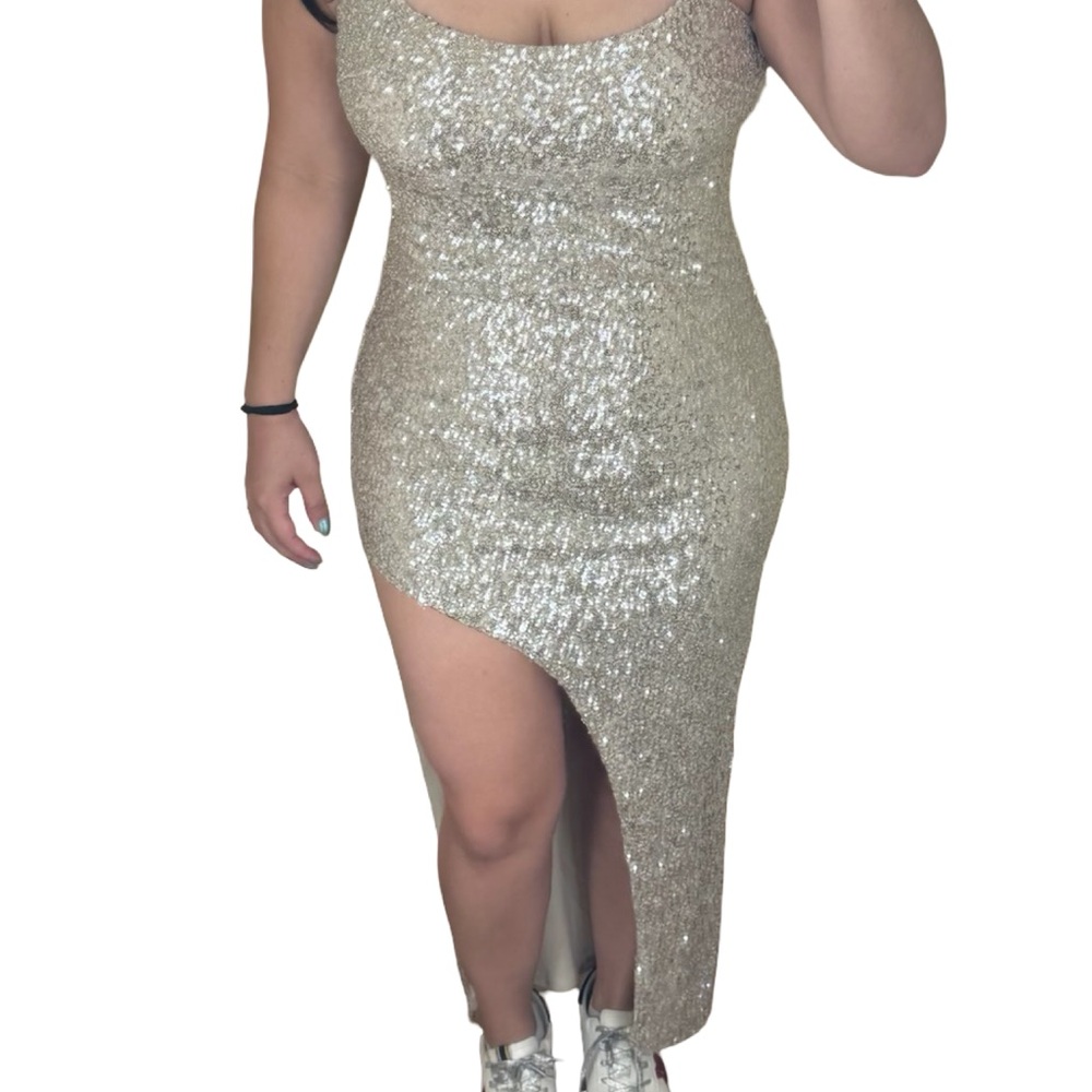 Silver Sequin Dress